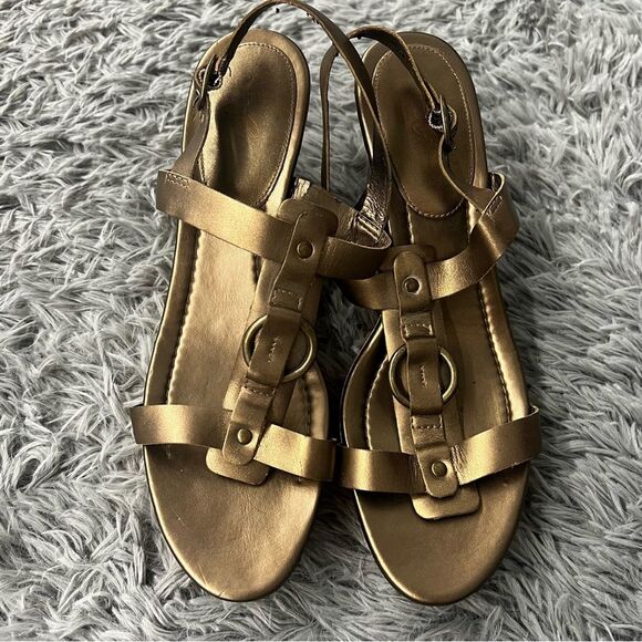 Easy Spirit Open Toe Slingback Wedges Size 10 - Picture 1 of 9